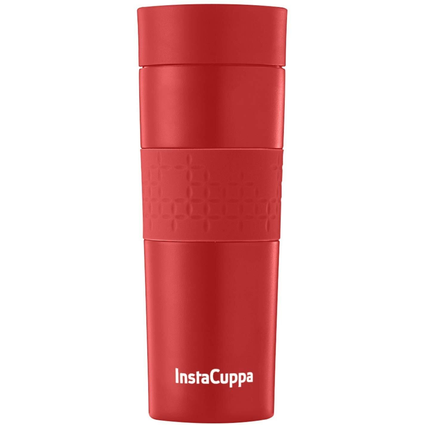 Instacuppa Vacuum Insulated Travel Mug, Stainless Steel Double Walled Thermosteel For Hot Or Cold Coffee, (470 Ml, Red)