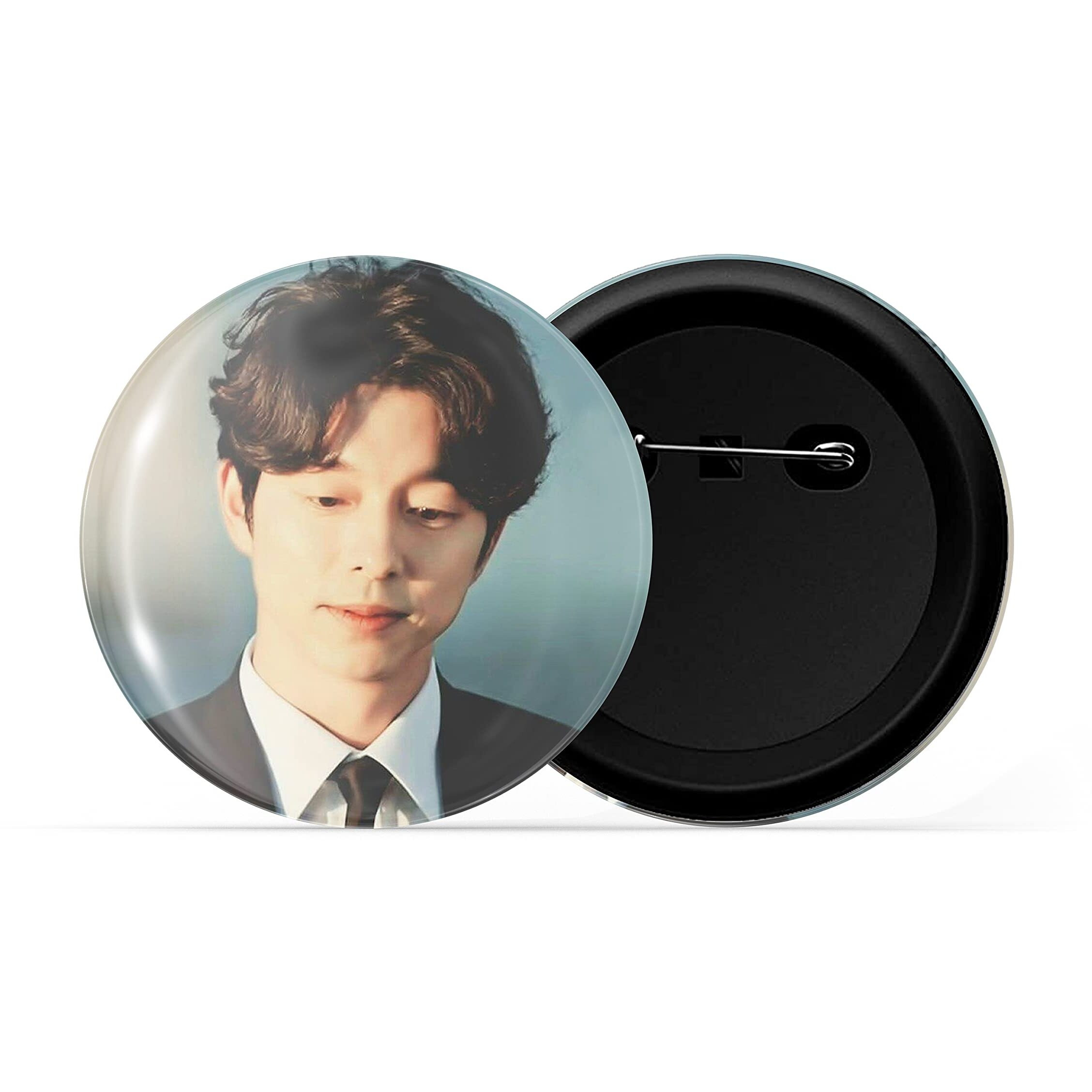 Dhcrafts Pin Badges K-Drama Korean Actor Multicolour Gong Yoo D7 Glossy Finish Design Pack Of 1