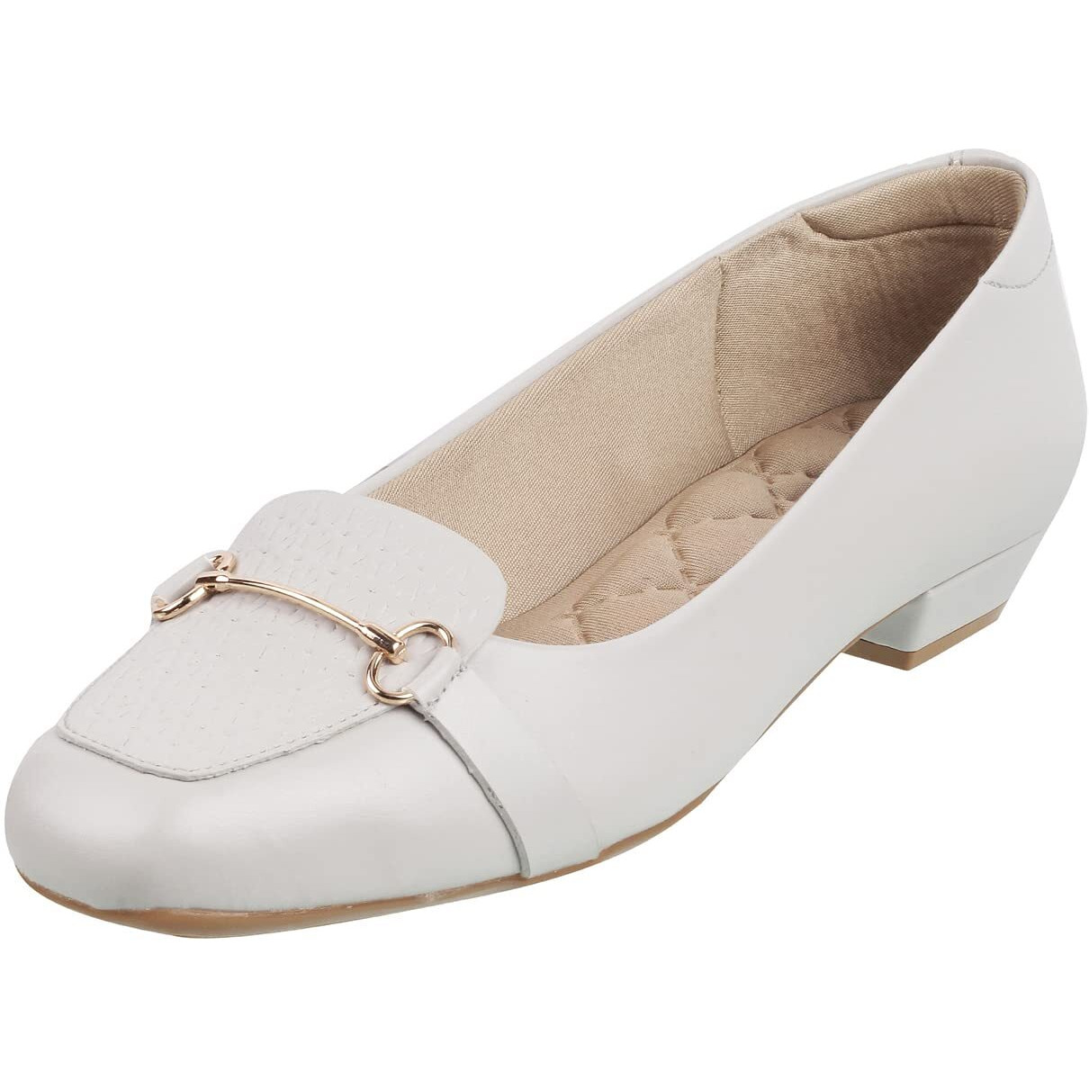 Mochi Women's Light Grey Synthetic Pumps 8-Uk 41 (Eu) (31-9947)