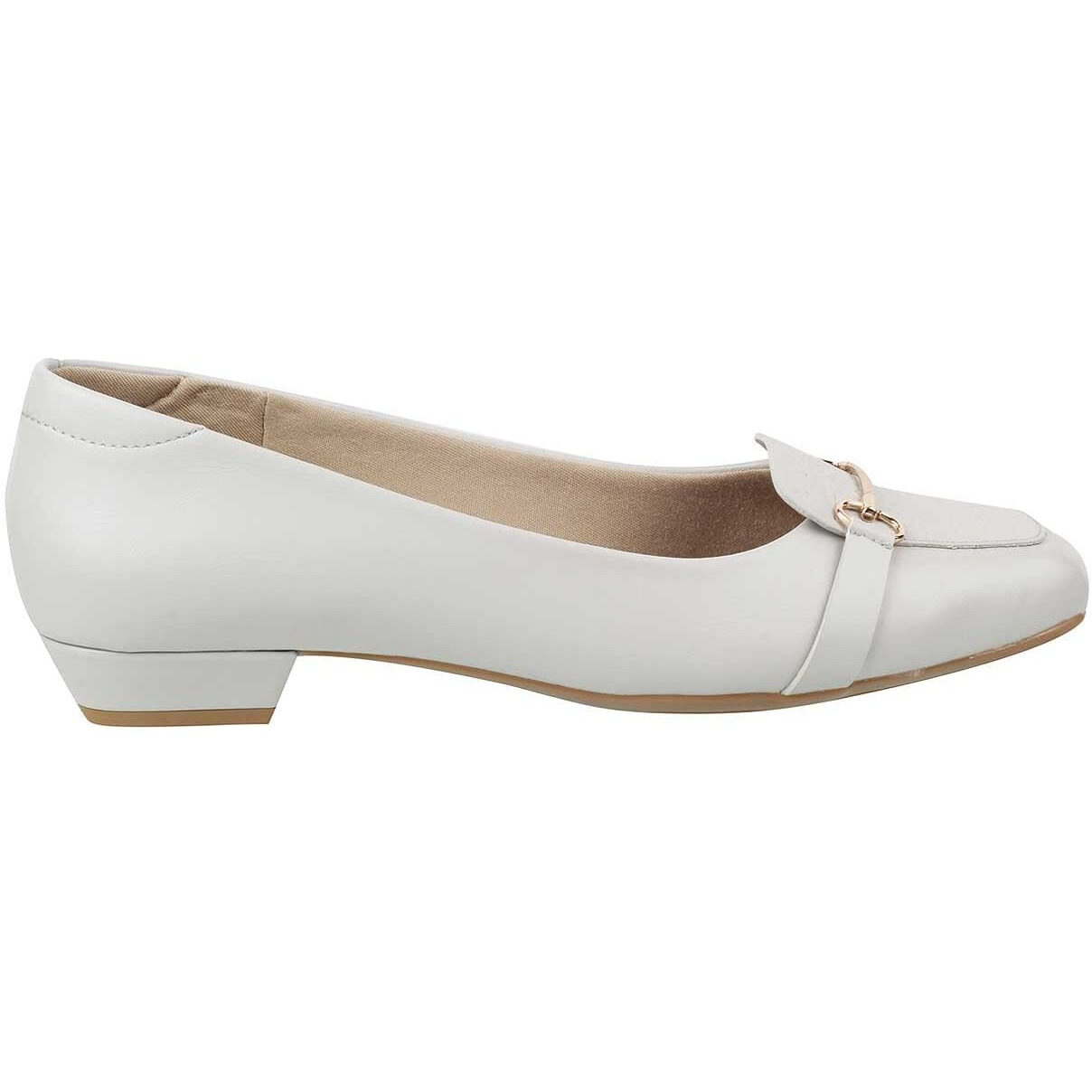 Mochi Women's Light Grey Synthetic Pumps 8-Uk 41 (Eu) (31-9947)
