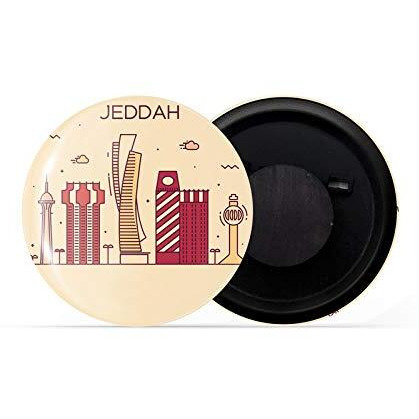 Dhcrafts Fridge Magnet Brown Color Jeddah Glossy Finish Design Pack Of 1