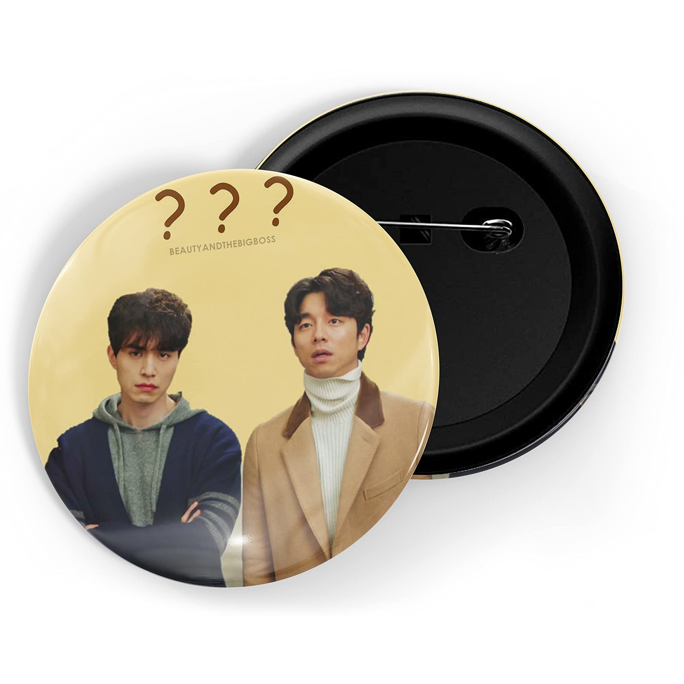 Dhcrafts Pin Badges K-Drama Korean Actor Multicolour Lee Dong-Wook & Gong Yoo D6 Glossy Finish Design Pack Of 1