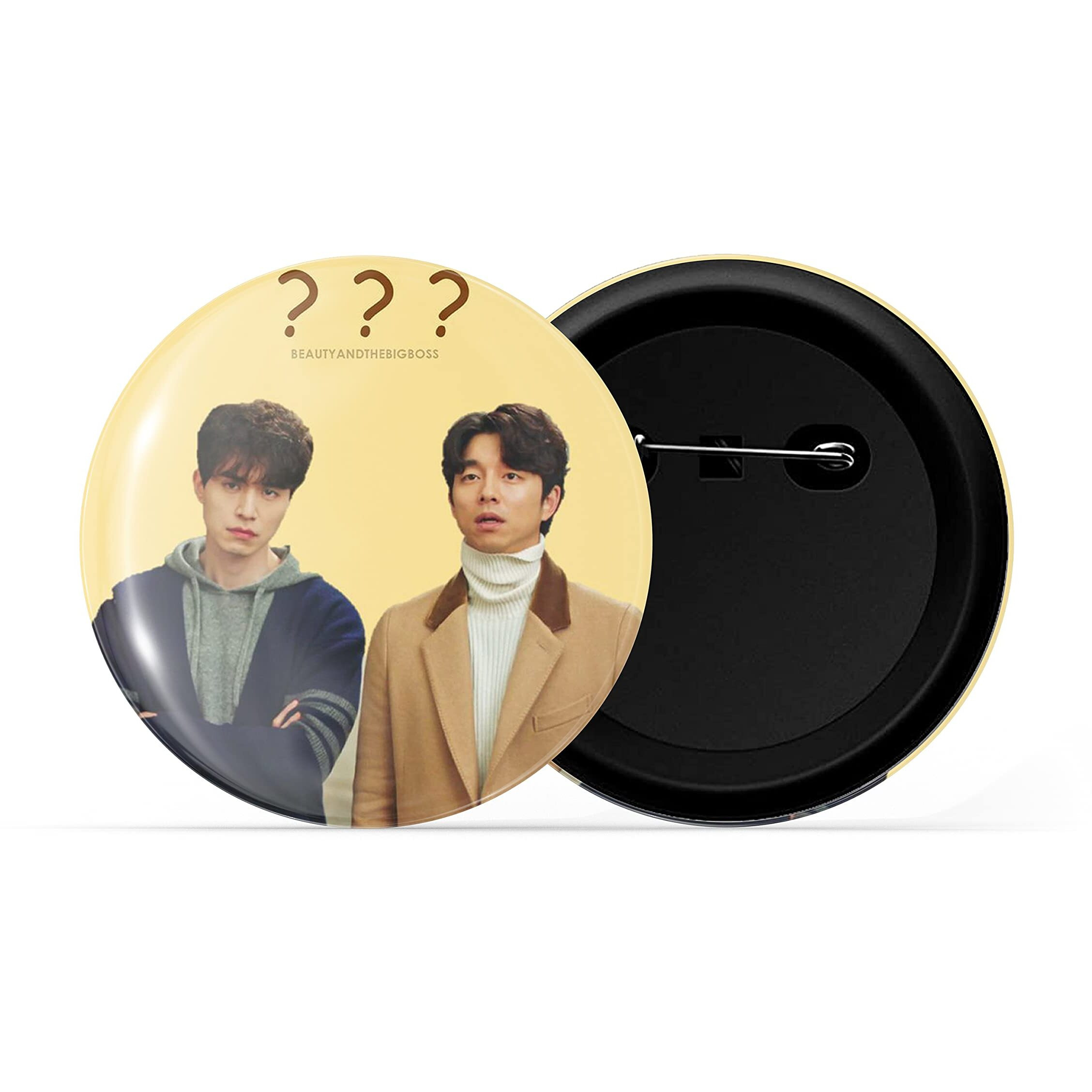 Dhcrafts Pin Badges K-Drama Korean Actor Multicolour Lee Dong-Wook & Gong Yoo D6 Glossy Finish Design Pack Of 1