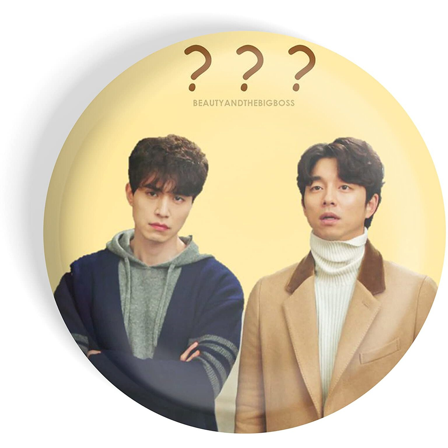 Dhcrafts Pin Badges K-Drama Korean Actor Multicolour Lee Dong-Wook & Gong Yoo D6 Glossy Finish Design Pack Of 1