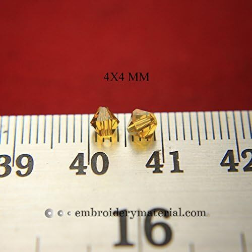 Embroiderymaterial Crystal Lemon Zest Beads For Jewellery Making, Bracelet Making, Craft, Bag Making, Embroidery, Embellishment, Toran Making, Pusalu Making (Lemon Zest, 288 Pieces)