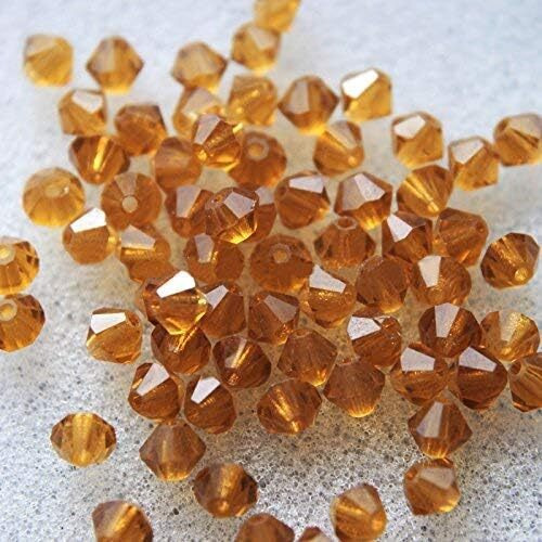 Embroiderymaterial Crystal Inca Gold Beads For Jewellery Making, Bracelet Making, Craft, Bag Making, Embroidery, Embellishment, Toran Making, Pusalu Making (Inca Gold, 288 Pieces)
