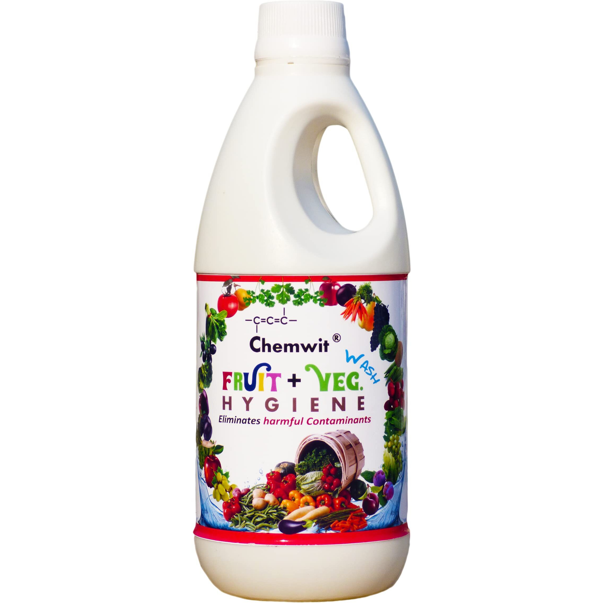 Chemwit Fruit And Vegetable Wash Hygiene (500 Ml) | Clean Fruits And Vegetables | Disinfectant Wash For Fruits & Vegetables | Remove Germs, Pesticides & Increase Shelf Life | Safe Hygiene Wash