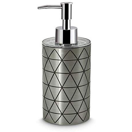 Freelance Miami Polystyrene Soap Dispenser, Shower Lotion, Gel, Conditioner, Liquid Shampoo Pump (Silver)