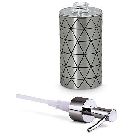 Freelance Miami Polystyrene Soap Dispenser, Shower Lotion, Gel, Conditioner, Liquid Shampoo Pump (Silver)