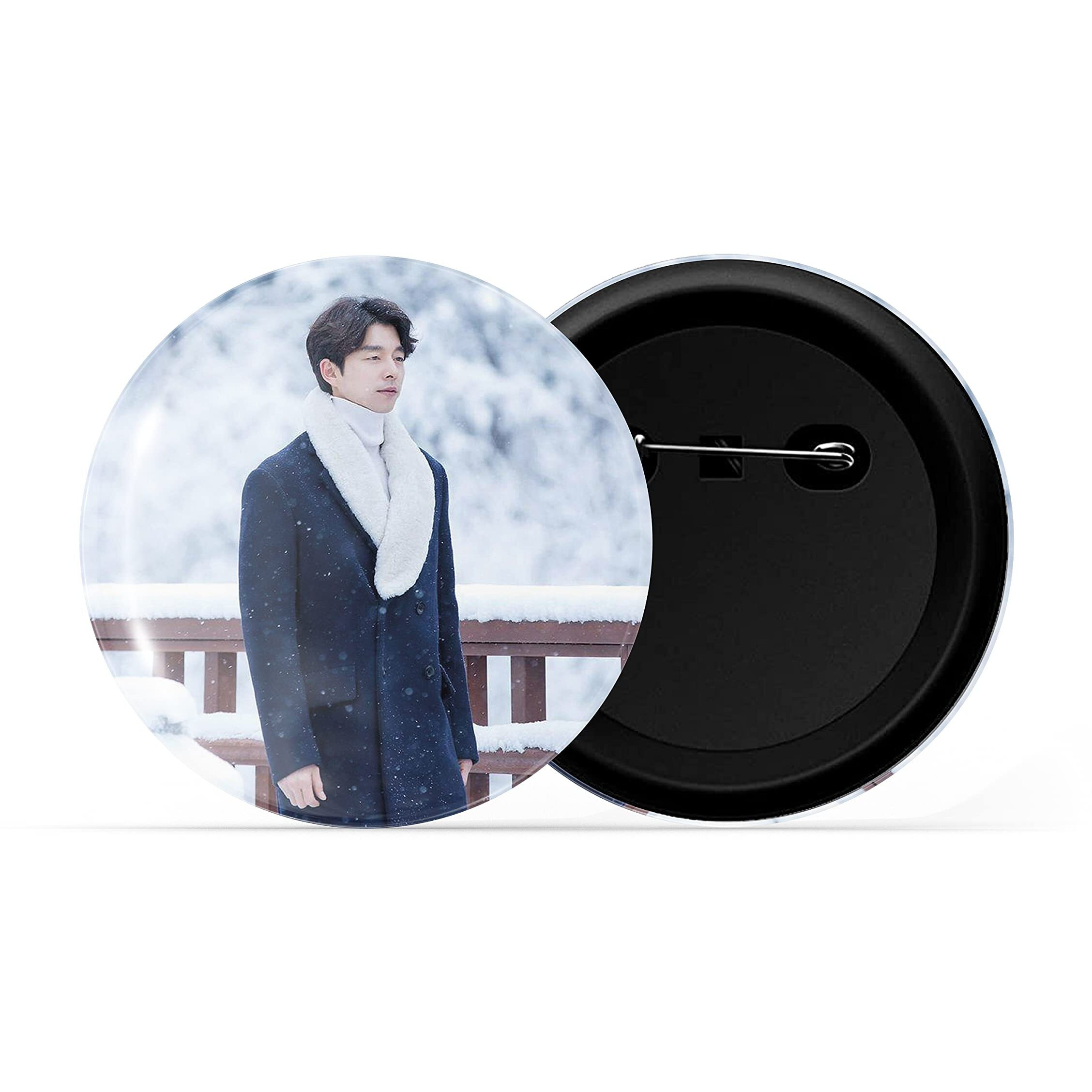 Dhcrafts Pin Badges K-Drama Korean Actor Multicolour Gong Yoo D8 Glossy Finish Design Pack Of 1