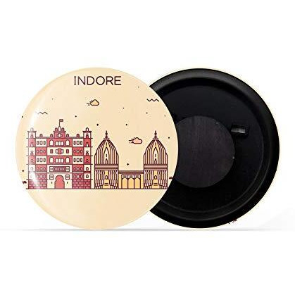 Dhcrafts Fridge Magnet Brown Color Indore Glossy Finish Design Pack Of 1