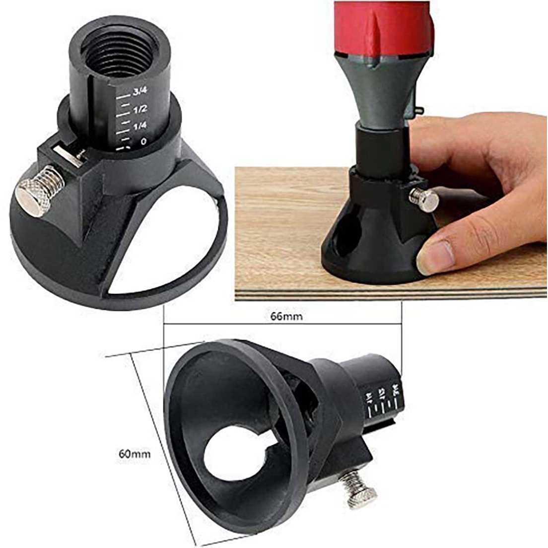 Diy Crafts Hardware Electric Grindering Locator Dedicated Tools Accessories Grinding Locator Polishing Carving For Dremel Drill Rotary Tool Accessories Attachments (1X Pc Pack, Locator)