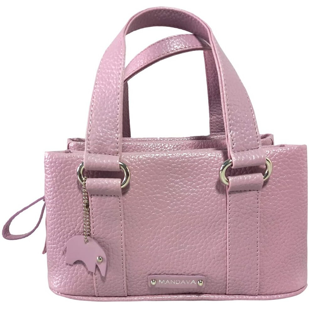 Mandava Women's Pu Leather Mini Handbag, Top Handle Small Satchel Bag For Ladies (Mauve)