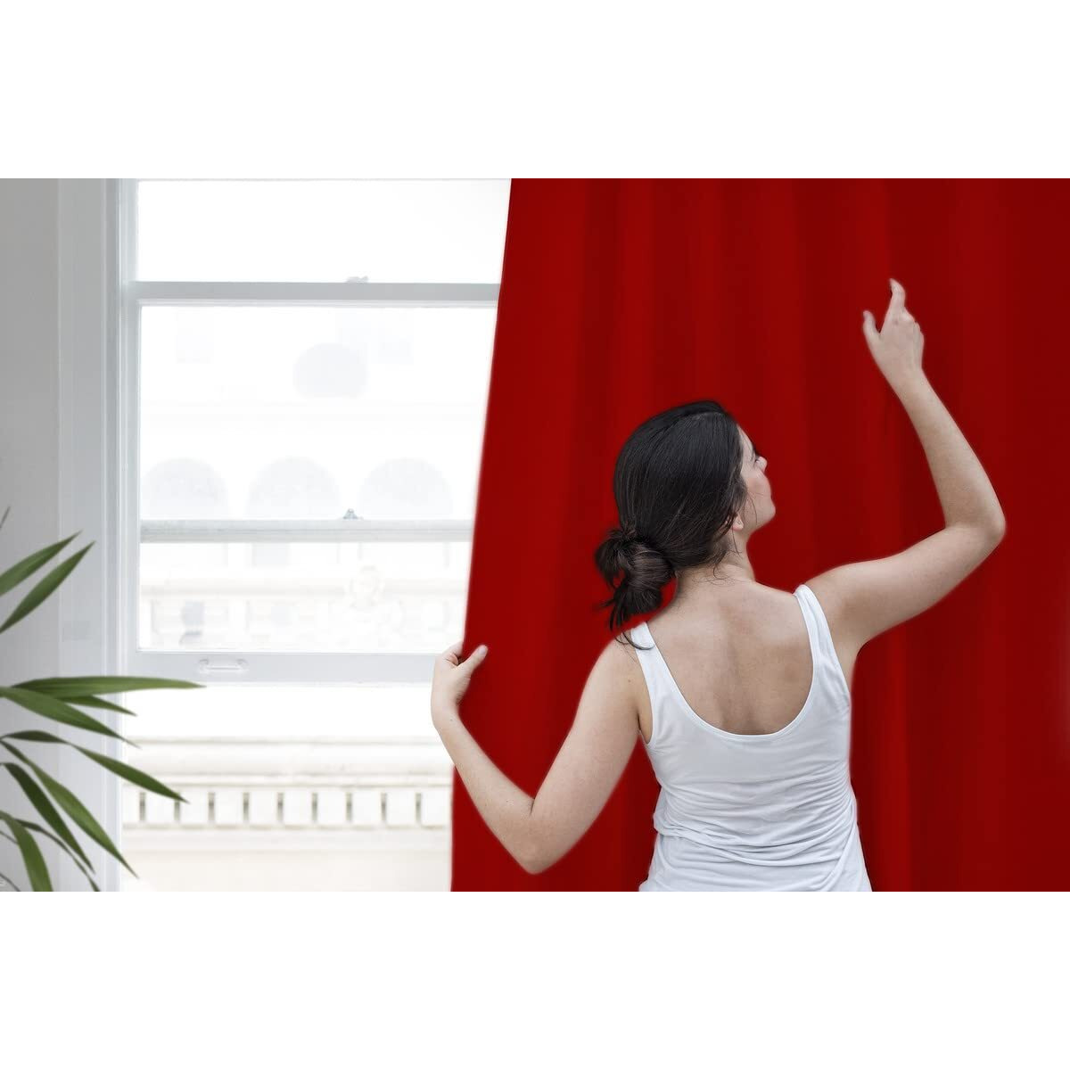 Bhoomi Impex Room Darkening Blackout Curtain Long Door - 9 Feet, Thermal Insulated Eyelet Noise Reducing Blackout Curtains - Burgundy Solid