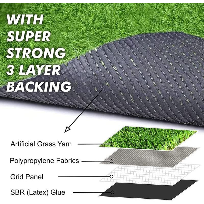 Bombay Dreams 45 Mm High Density Grass Carpet | Artificial Premium Lawn Turf | Indoor & Outdoor Use | Washable, Dust & Waterproof Mat | Skin Friendly (Size - 6.5 X 2 Feet)