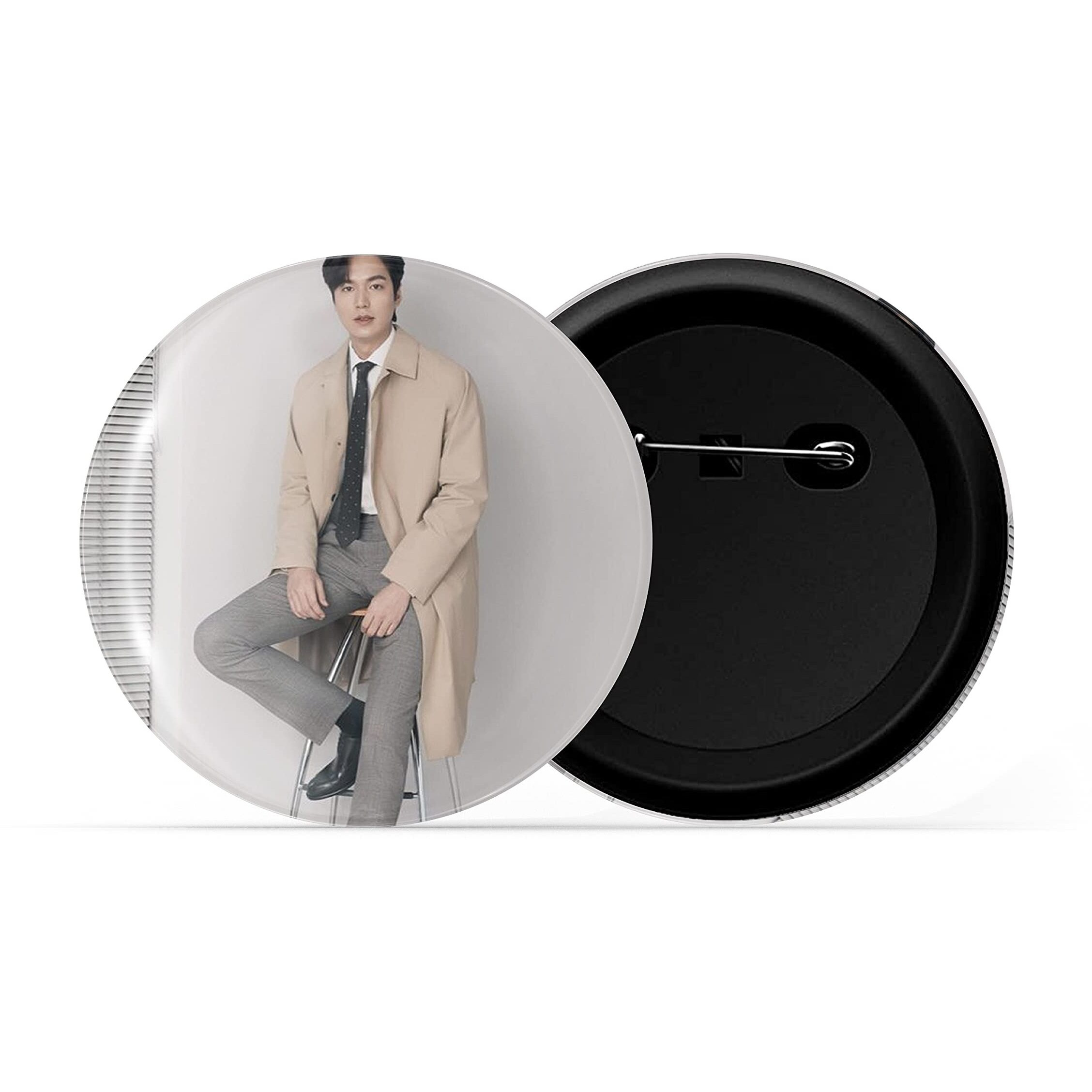 Dhcrafts Pin Badges K-Drama Korean Actor Multicolour Lee Min-Ho D7 Glossy Finish Design Pack Of 1