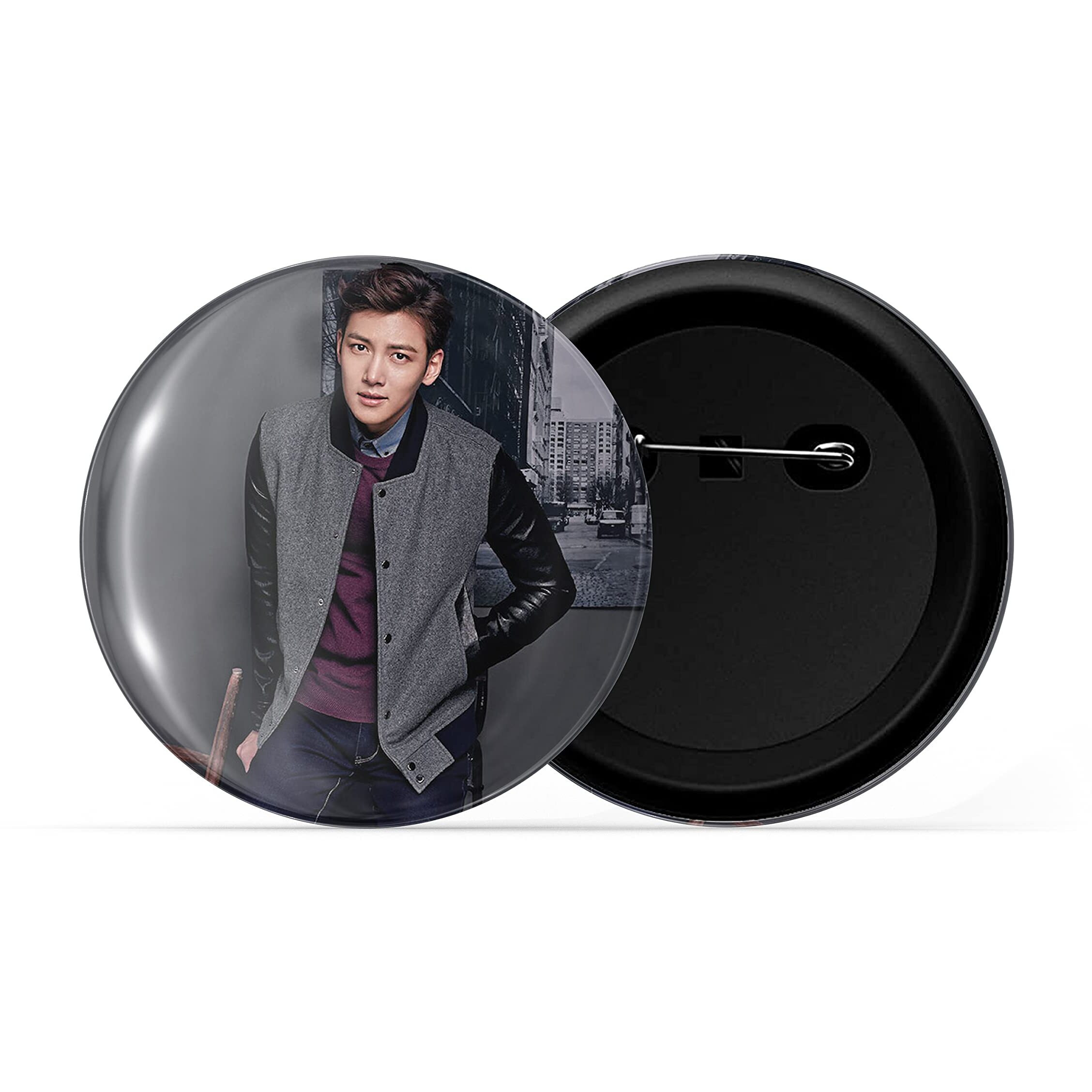 Dhcrafts Pin Badges K-Drama Korean Actor Multicolour Ji Chang-Wook D14 Glossy Finish Design Pack Of 1