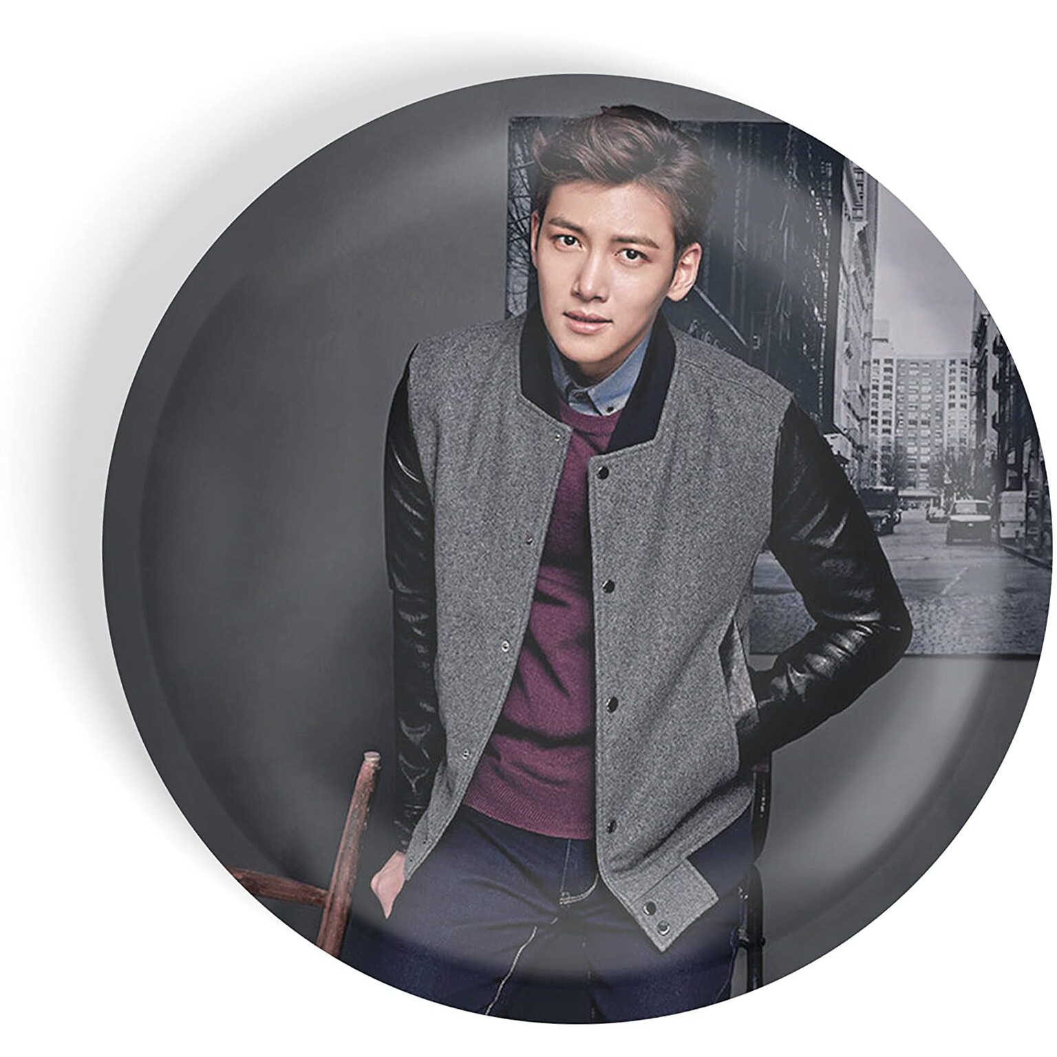 Dhcrafts Pin Badges K-Drama Korean Actor Multicolour Ji Chang-Wook D14 Glossy Finish Design Pack Of 1