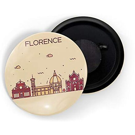 Dhcrafts Fridge Magnet Brown Color Florence Glossy Finish Design Pack Of 1