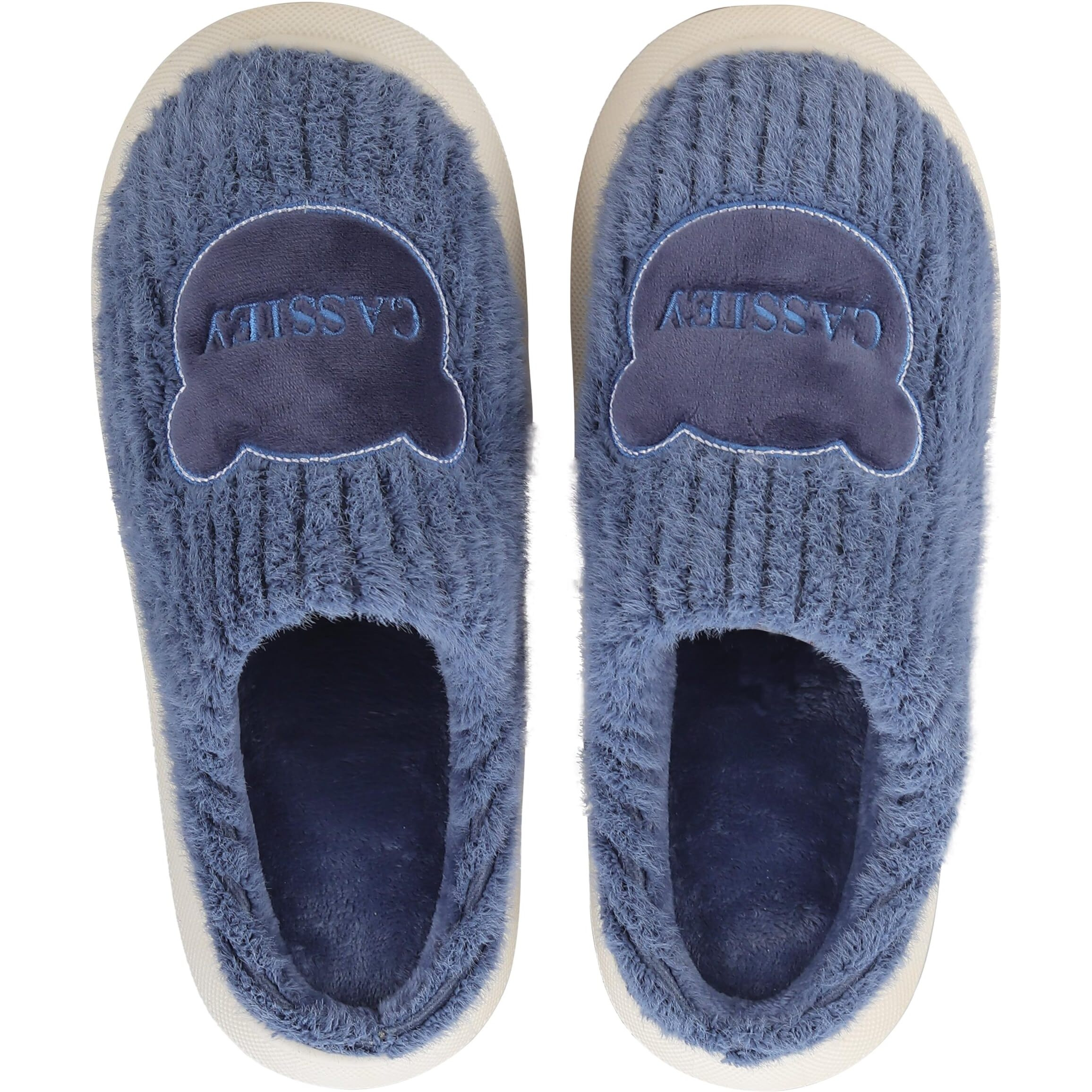 Cassiey Winter Fur Slipper For Men And Boy Navy- 7.5 Uk - 8.5 Uk