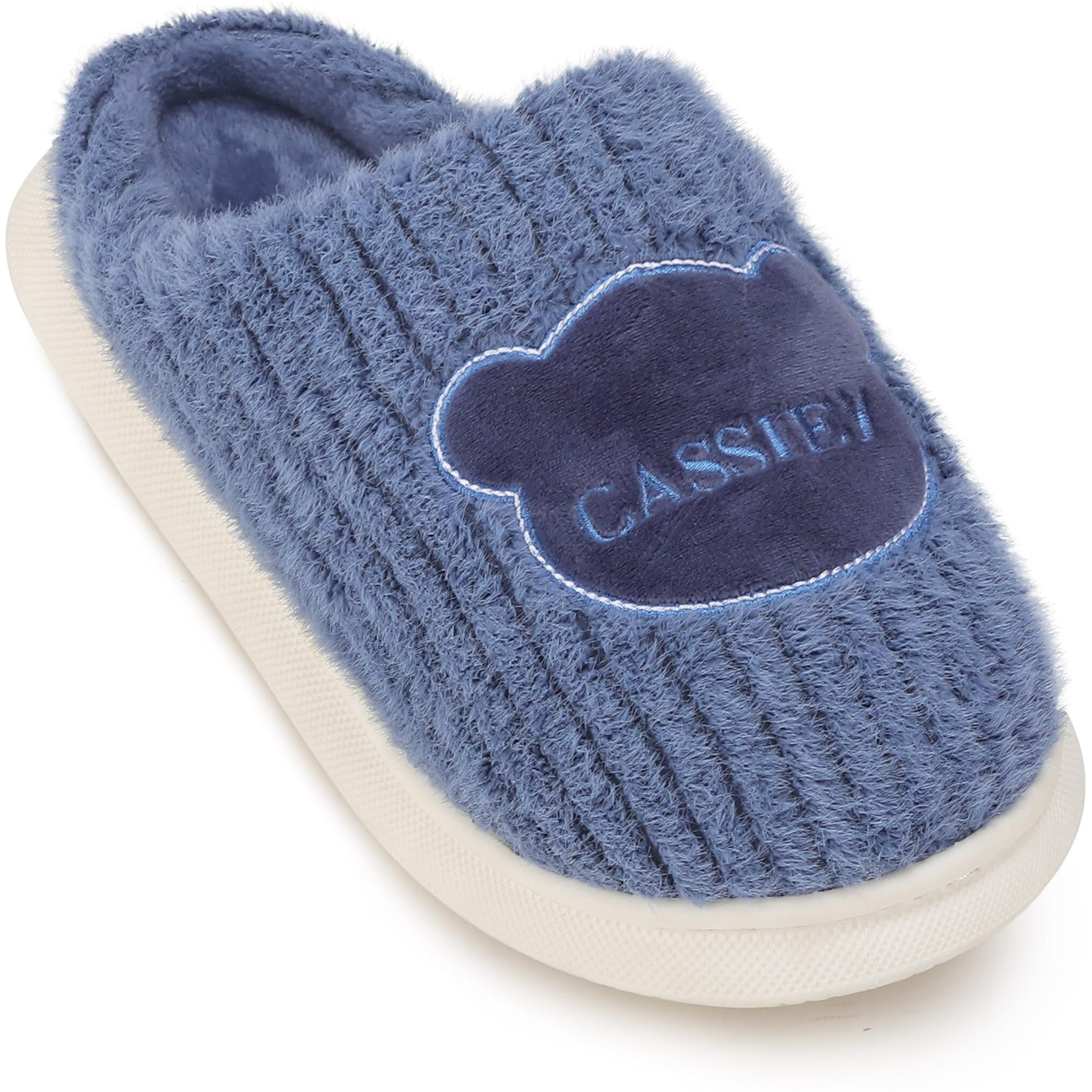 Cassiey Winter Fur Slipper For Men And Boy Navy- 7.5 Uk - 8.5 Uk