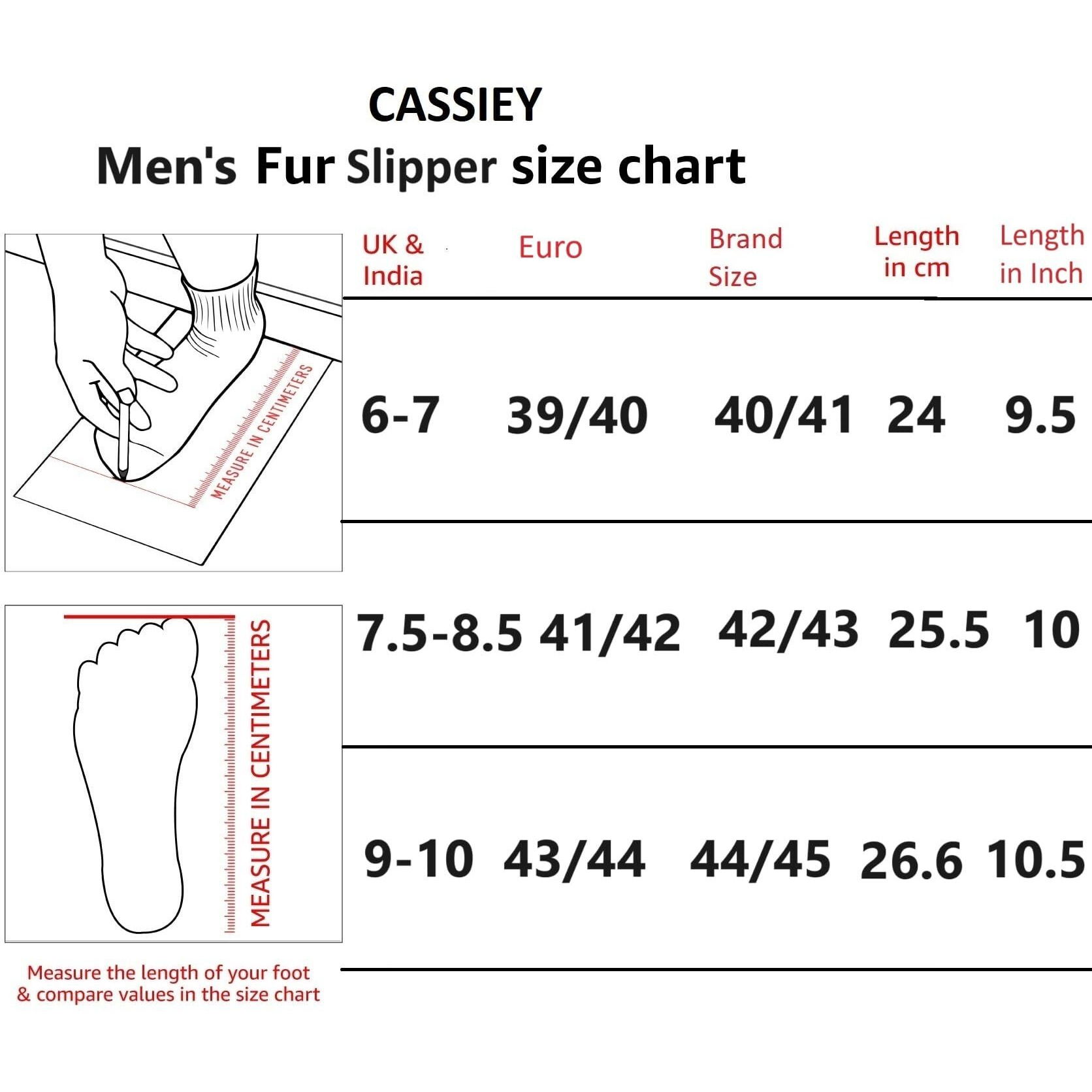 Cassiey Winter Fur Slipper For Men And Boy Navy- 7.5 Uk - 8.5 Uk
