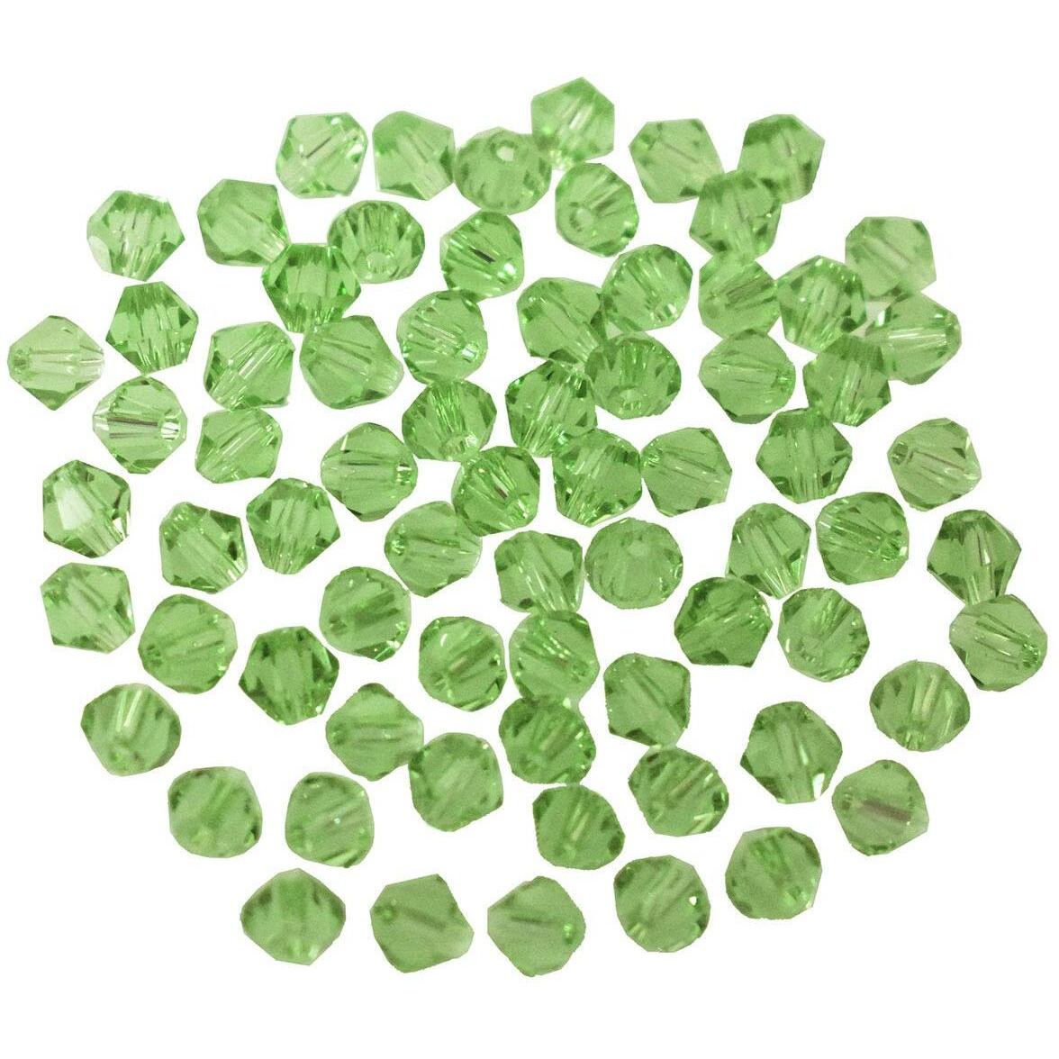 Embroiderymaterial Crystal Paradise Green Beads For Jewellery Making, Bracelet Making, Craft, Bag Making, Embroidery, Embellishment, Toran Making, Pusalu Making (Paradise Green, 288 Pieces)