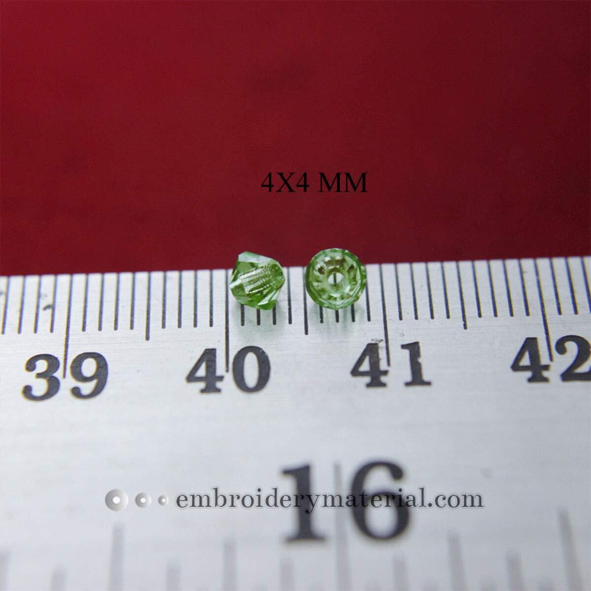 Embroiderymaterial Crystal Paradise Green Beads For Jewellery Making, Bracelet Making, Craft, Bag Making, Embroidery, Embellishment, Toran Making, Pusalu Making (Paradise Green, 288 Pieces)