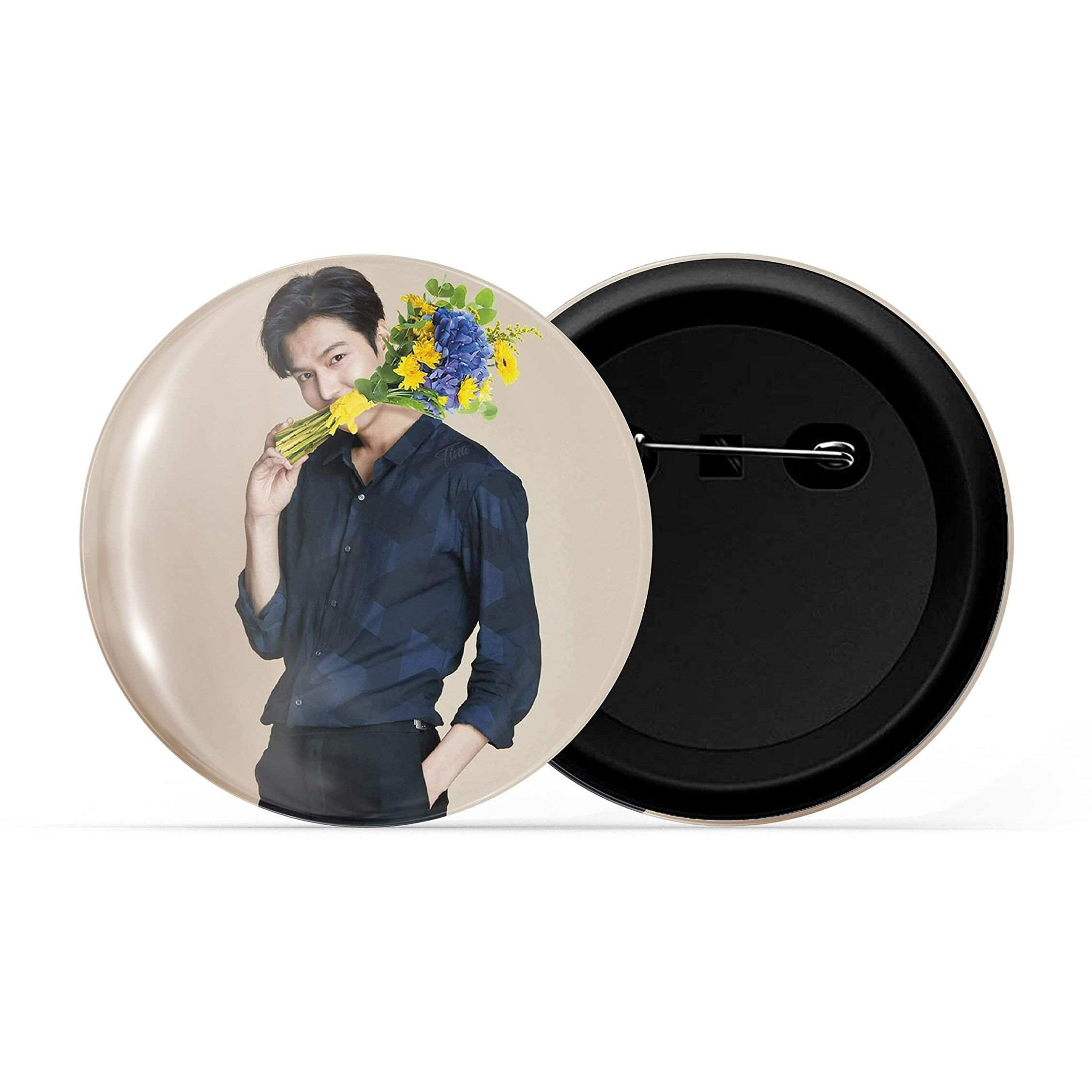 Dhcrafts Pin Badges K-Drama Korean Actor Multicolour Lee Min-Ho D10 Glossy Finish Design Pack Of 1