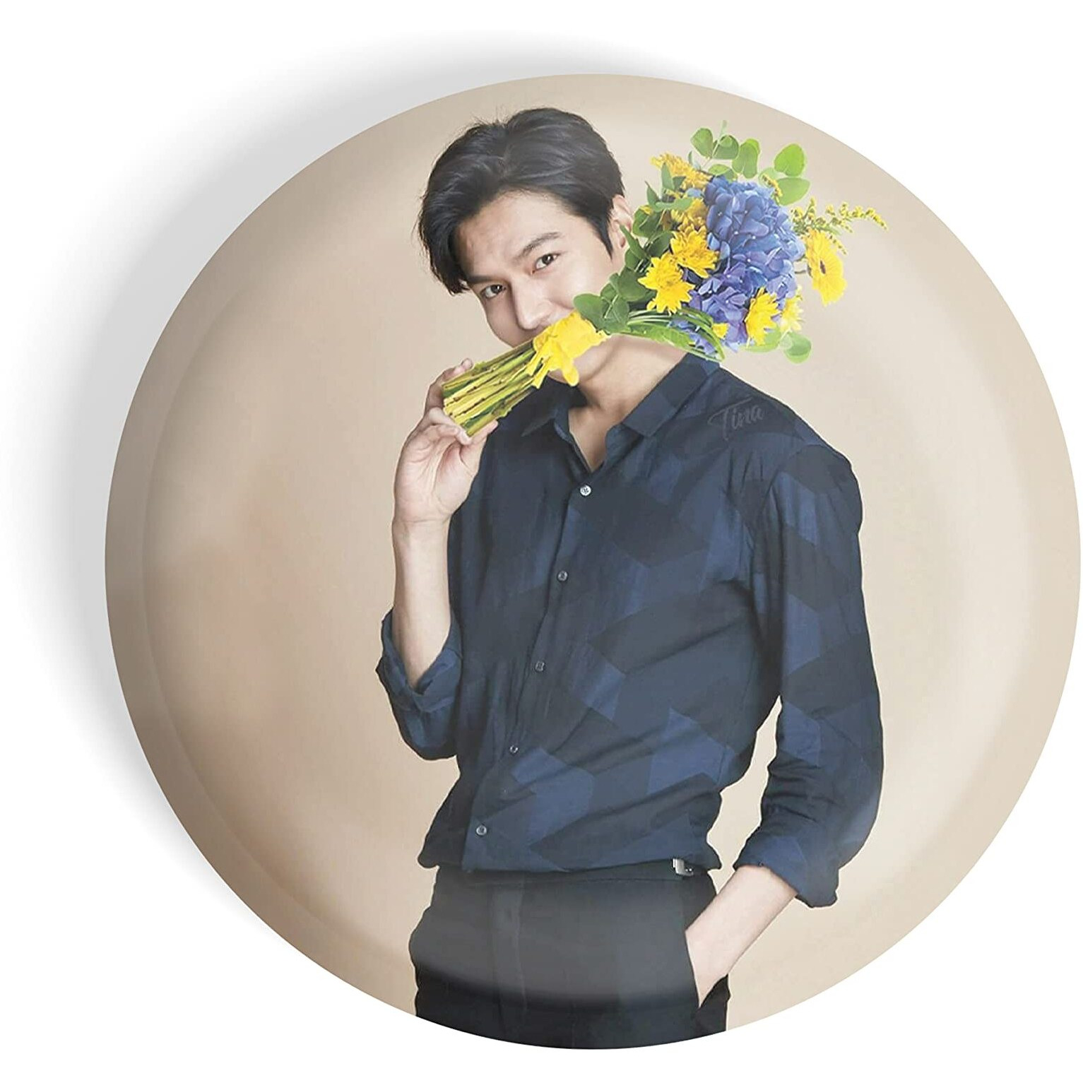 Dhcrafts Pin Badges K-Drama Korean Actor Multicolour Lee Min-Ho D10 Glossy Finish Design Pack Of 1