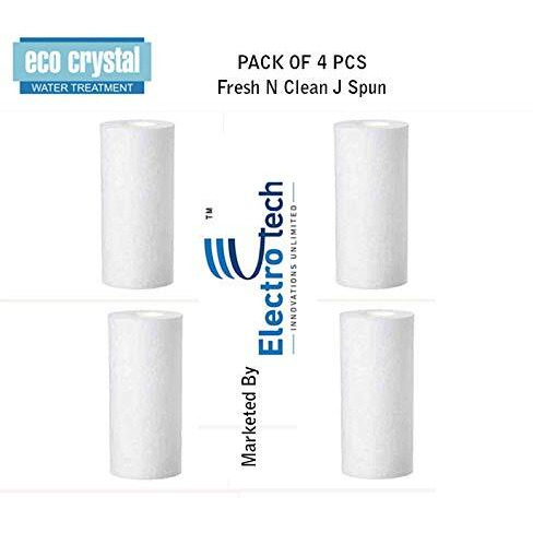 Original Eco Crystal 5 Inch Cartridge For Fresh And Clean J (Pack Of 4),White