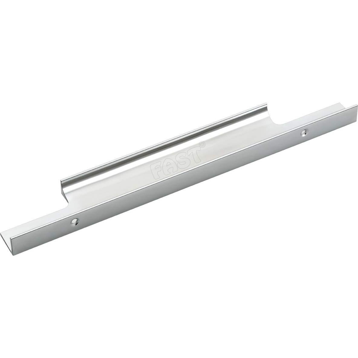 Fast Ph03 Chrome Steel White Aluminium Kitchen And Office Furniture Drawer Profile Handle Accessories (16 Inch, Silver)