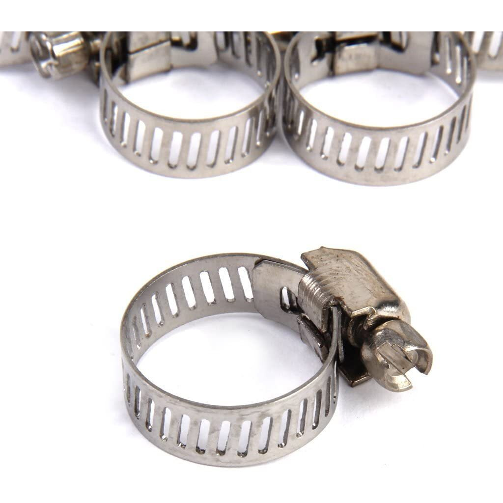 Episkey Stainless Steel 5 Pcs Adjustable Hose Pipe Clips Spring Clamp 13-19Mm. | Safety Clips (Stainless Steel, Clamp 5 Pcs)