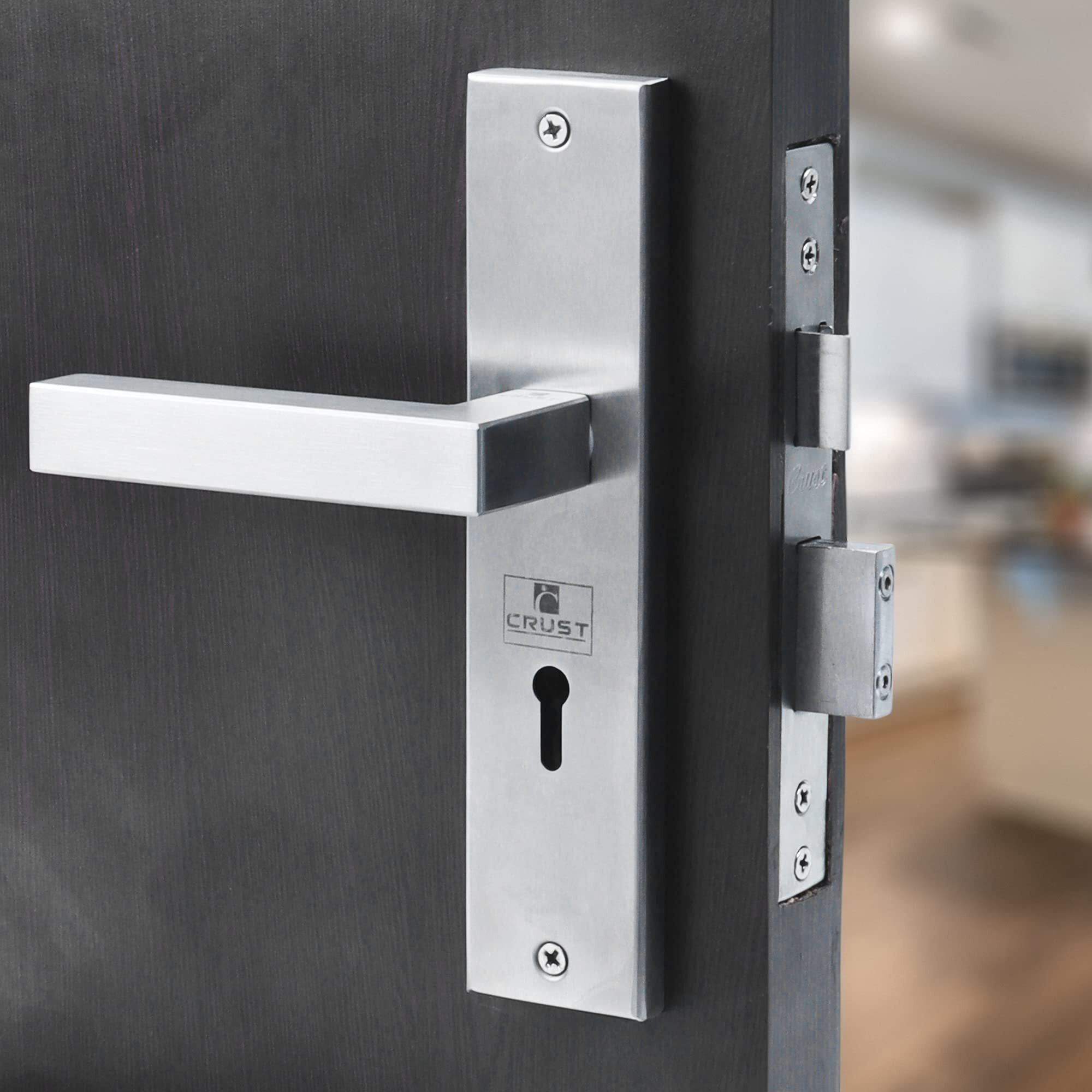 Blue Space Premium Heavy Duty Mortise Door Lock For Bedroom, Living Room, Main Door | 3 Keys | 6 Lever Double Stage Lockset For House Hotel Office (Lb201, Matt Satin)