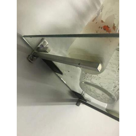 Riseom F Type Stainless Steel Shelf Bracket (Adjustable) / Supports 6,8,10,12 Mm Of Glass Thickness (Pack Of 4, 4 Inch)