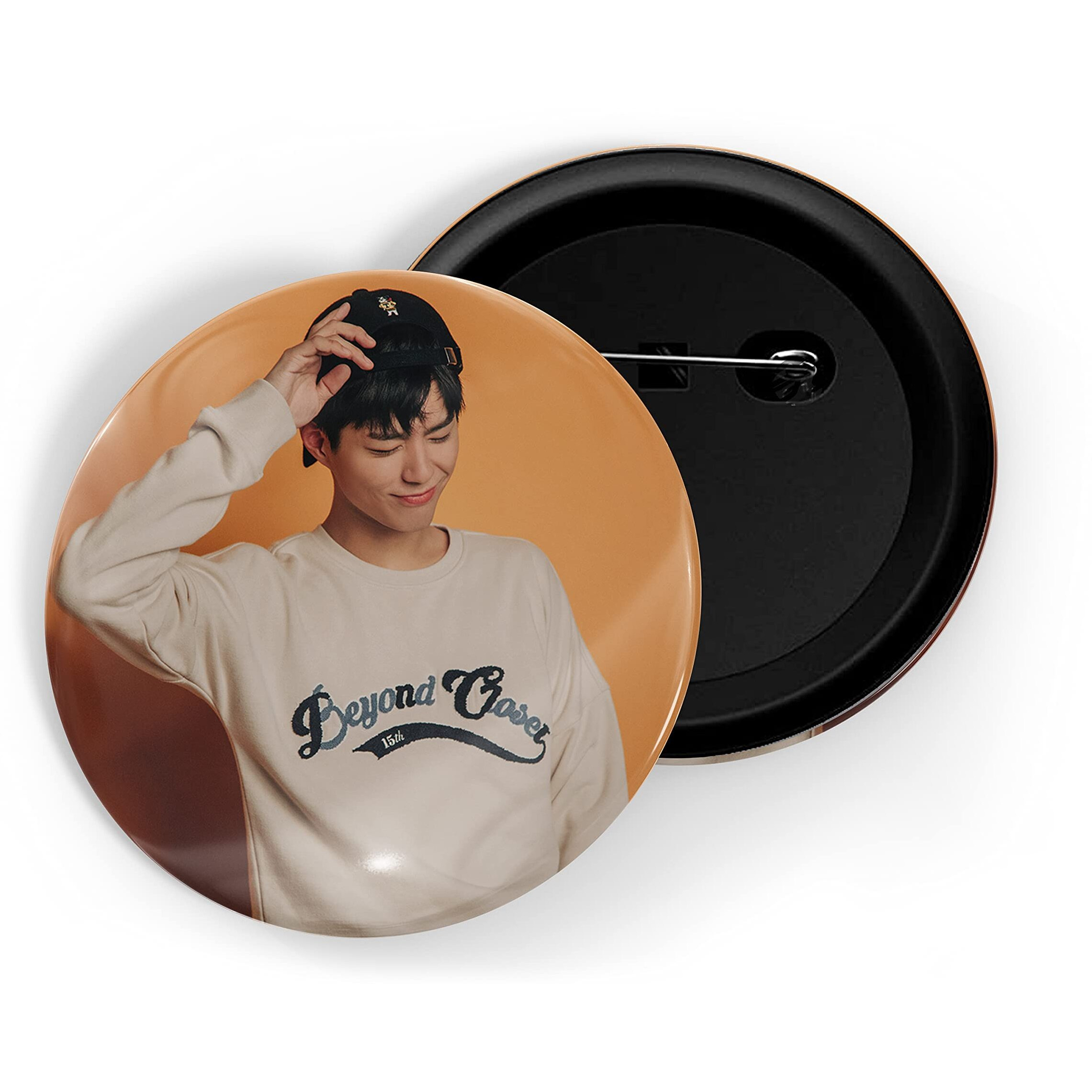 Dhcrafts Pin Badges K-Drama Korean Actor Multicolour Park Bo-Gum D4 Glossy Finish Design Pack Of 1