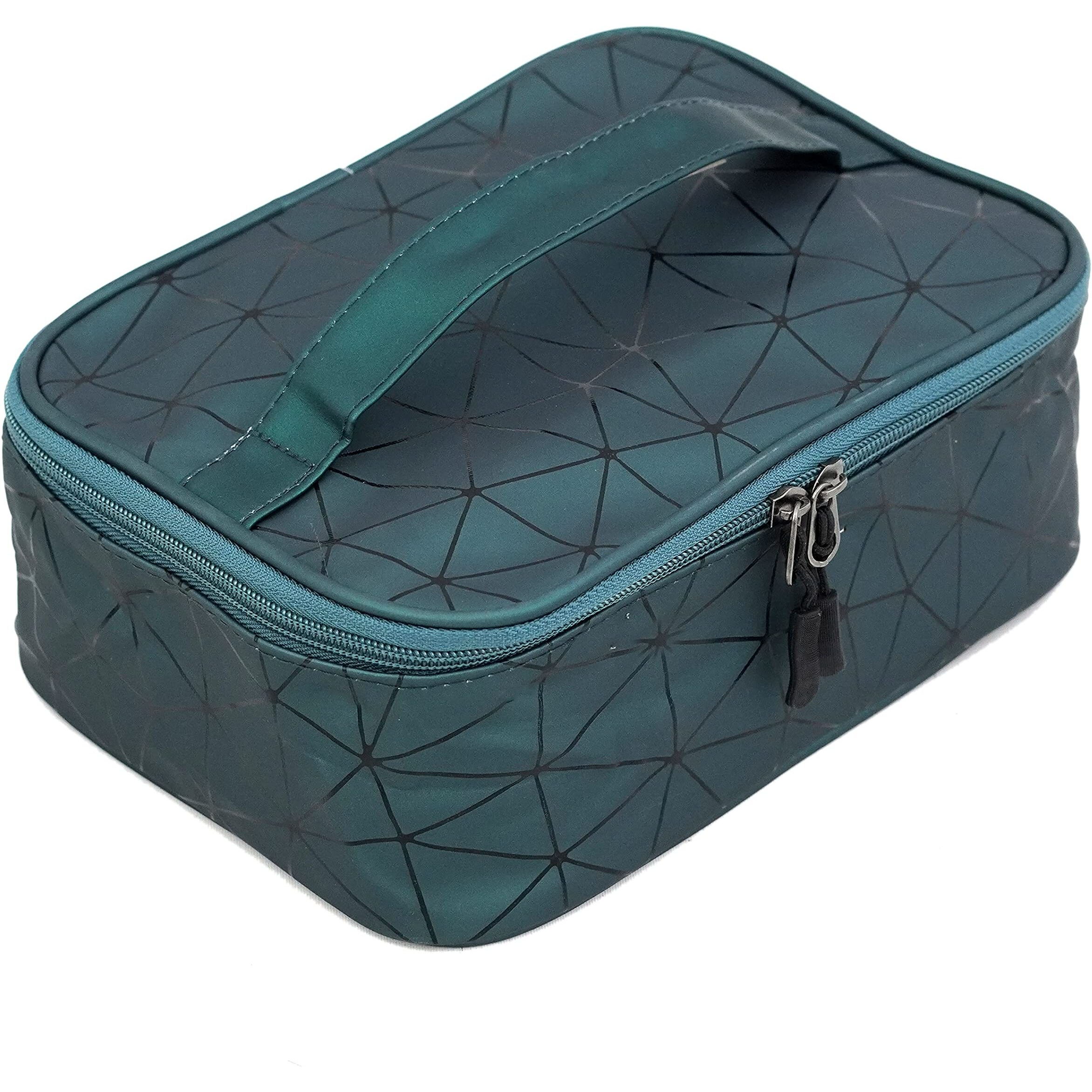 Tulman Multipurpose Fashion Cosmetic Bag,Makeup Organizer Bag For Home & Travel,Vanity Bag For Brushes,Toiletries, Cosmetics  (23.5 X 17 X 9 Cm) (Green)