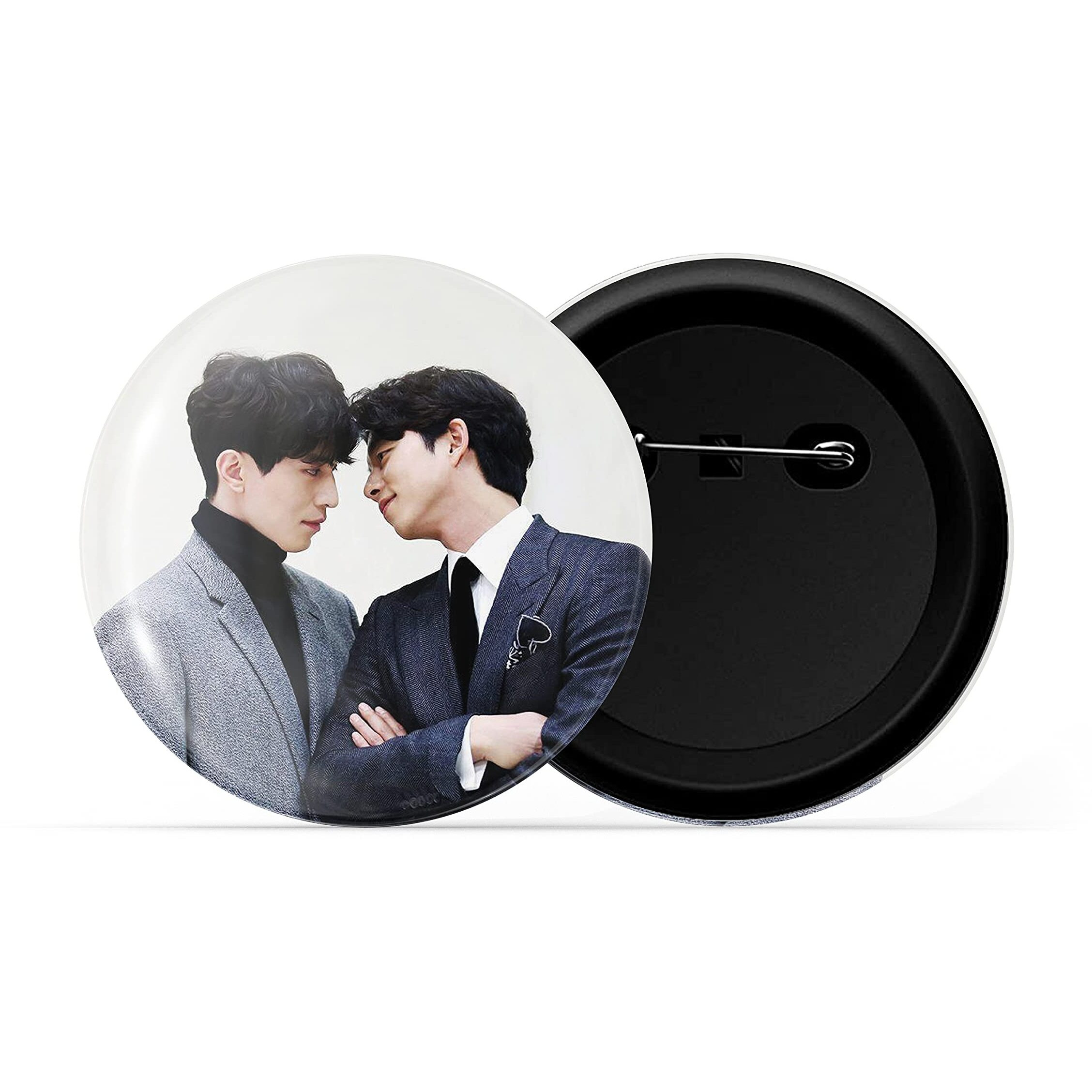 Dhcrafts Pin Badges K-Drama Korean Actor Multicolour Lee Dong-Wook & Gong Yoo D1 Glossy Finish Design Pack Of 1