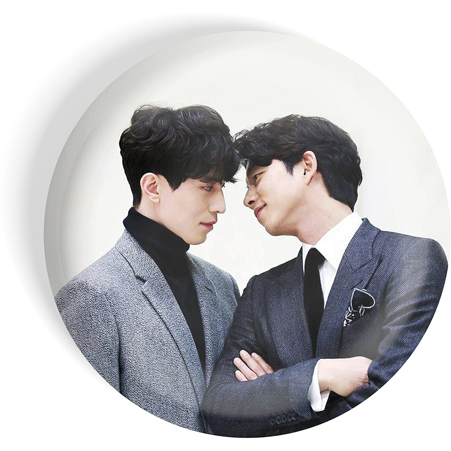 Dhcrafts Pin Badges K-Drama Korean Actor Multicolour Lee Dong-Wook & Gong Yoo D1 Glossy Finish Design Pack Of 1