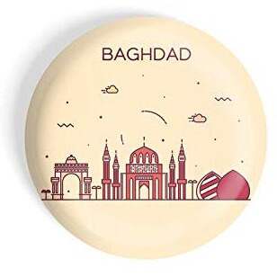 Dhcrafts Fridge Magnet Brown Color Baghdad Glossy Finish Design Pack Of 1