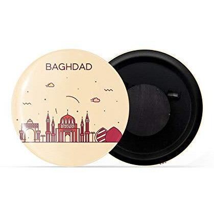 Dhcrafts Fridge Magnet Brown Color Baghdad Glossy Finish Design Pack Of 1