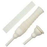 Nuwik External Condom Catcher Male Cath Urinal-10 Piece (Large), White
