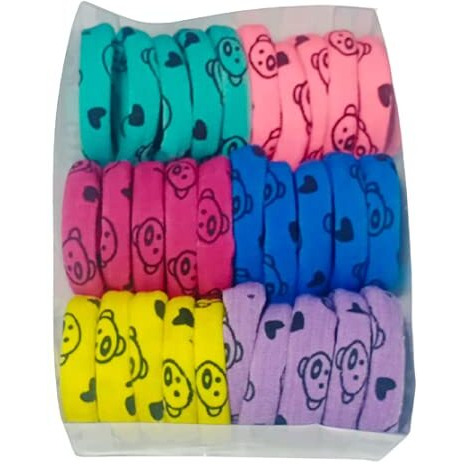 Srs Hair Printed Rubber Band For Women & Girl's (Multi-Colour) Pack Of 30 Piece
