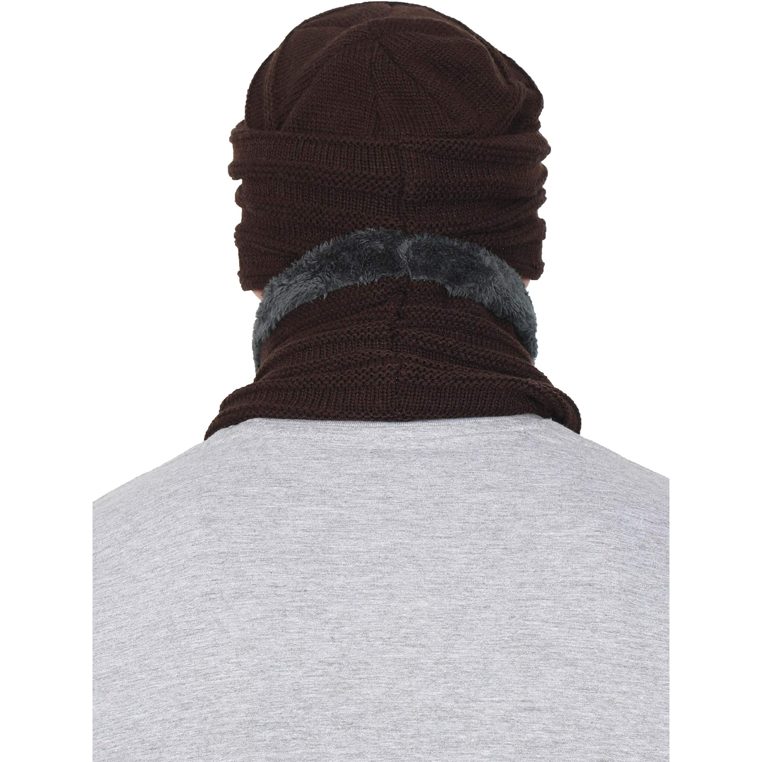 Fabseasons Unisex Acrylic Cap (Wc-Mc-11Darkbrown_Brown_Free Size)