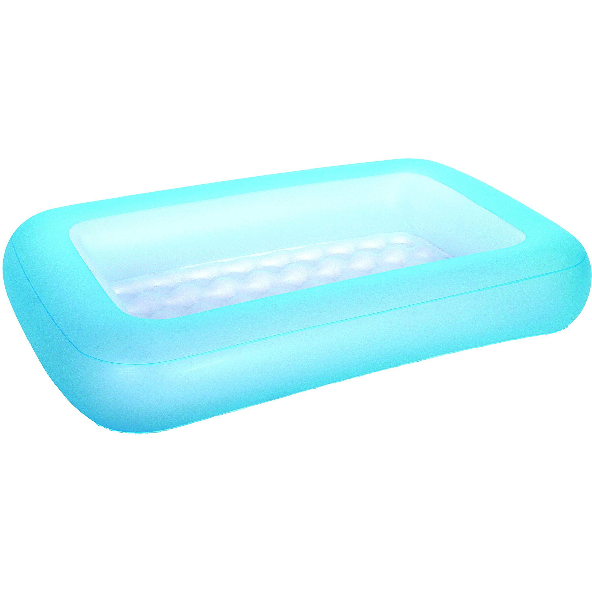 Bestway Inflatable Swimming Pool For Baby Kids Adult Aquababes Bathtub Water Capacity 102 Ltr. 5.Feet | 65" X 41" X 10"/165Cm X 104Cm X 25Cm Blue