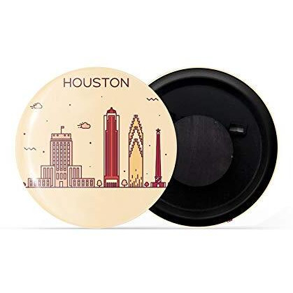 Dhcrafts Fridge Magnet Brown Color Houston Glossy Finish Design Pack Of 1