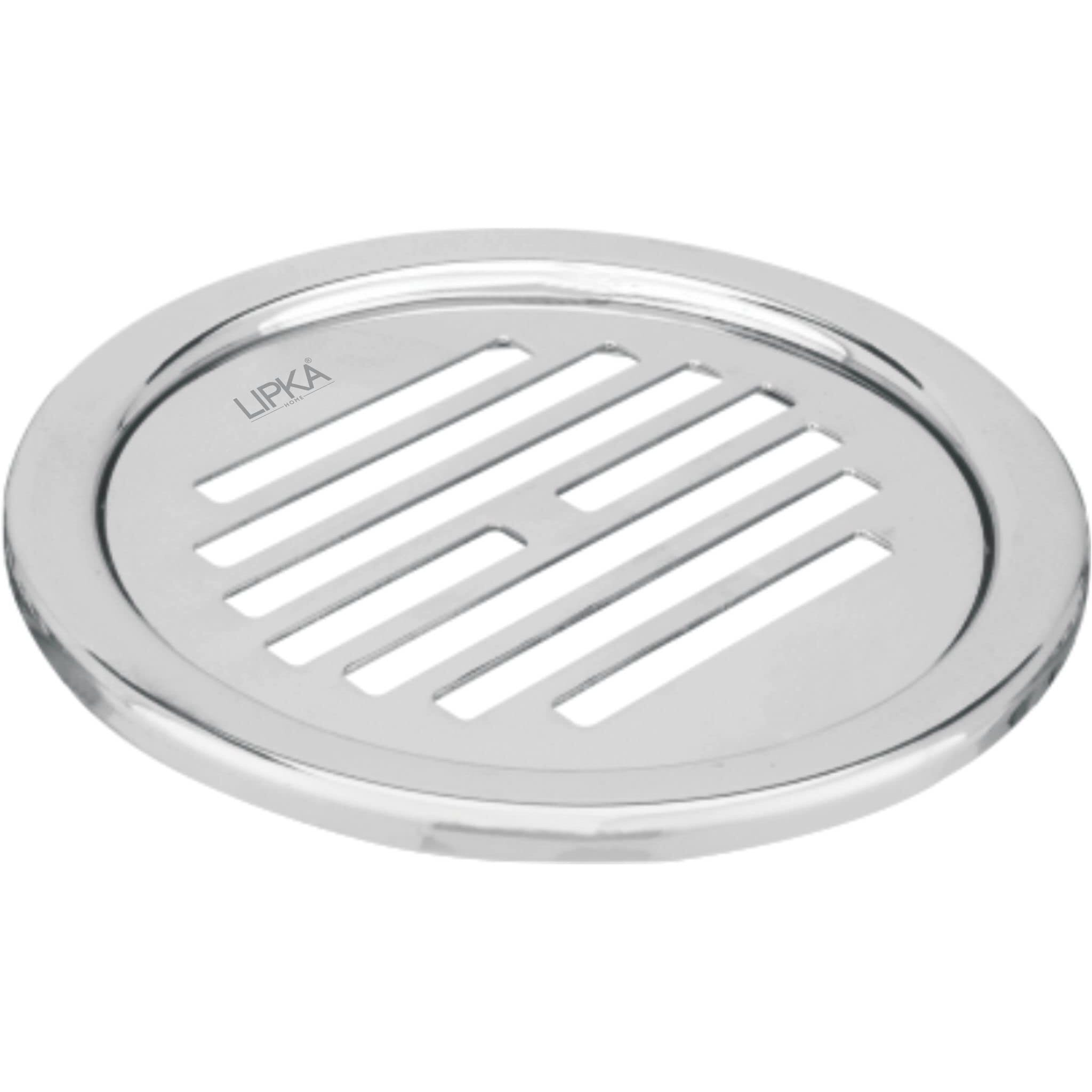 Lipka Pack Of 2 Eon Round With Golden Classic Jali Floor Drain |Premium Stainless Steel |5 X 5 Inches|