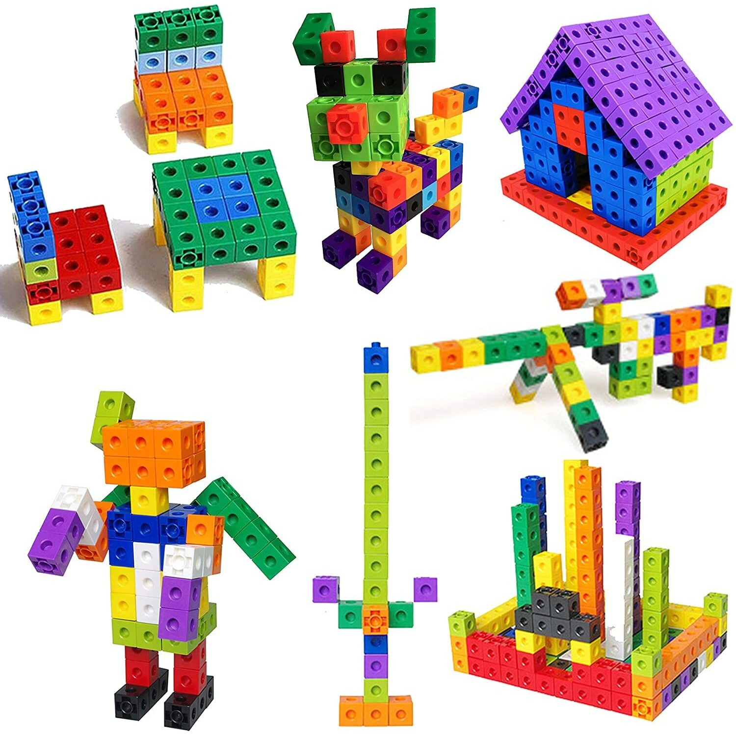 Techhark Assembly Colorful Educational Building Smart City Blocks For Kids (60+ Cube)