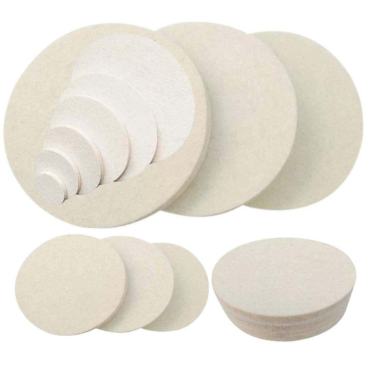 Diy Crafts 5 Pieces, 2" Inch Only Felt Pad, Wool Felt Hook Loop Pad For Car Buffing Polishing Waxing Sponge Drill Adapter Cleaning Elec(5 Pieces, 2" Inch Only Felt Pad)