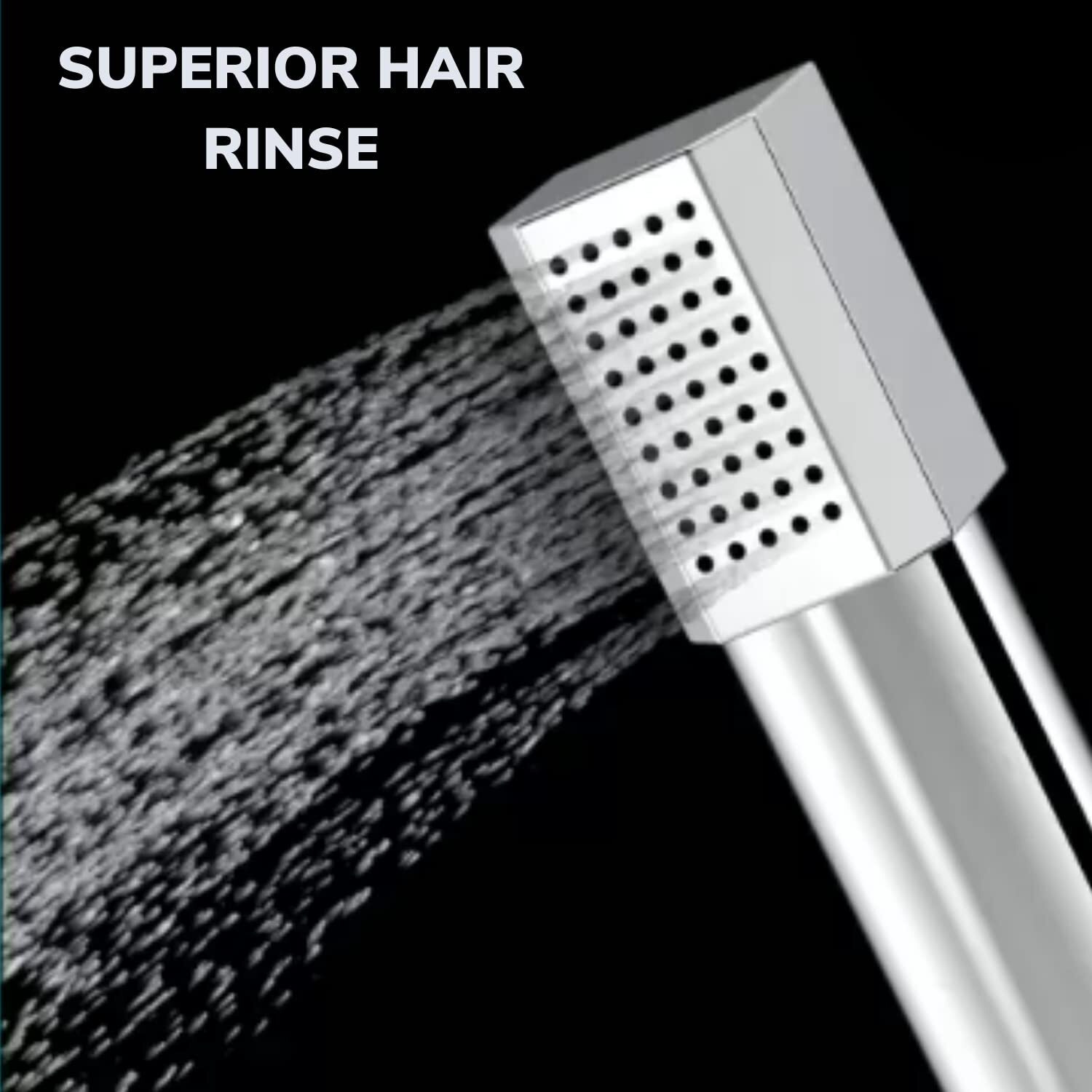 Zap Zx5534 Hand Shower With Flexible Silicone Nozzles, Stainless Steel Finish, Lightweight, Great Grip, Precise Water Flow(Ultra Modern Sleek Superior Hair Rinse)